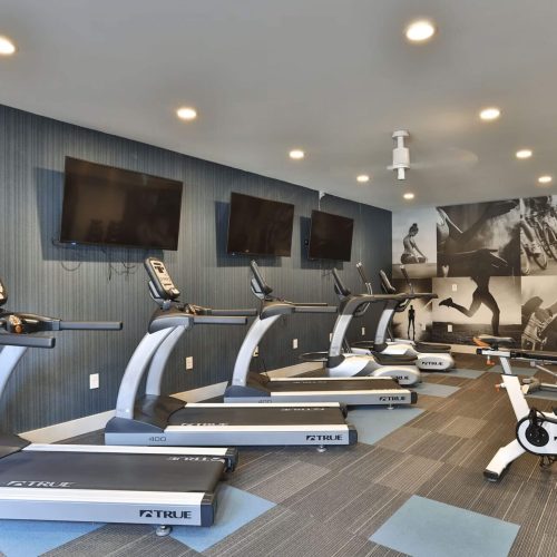 Fitness center at Cobalt Springs apartments in taylors SC